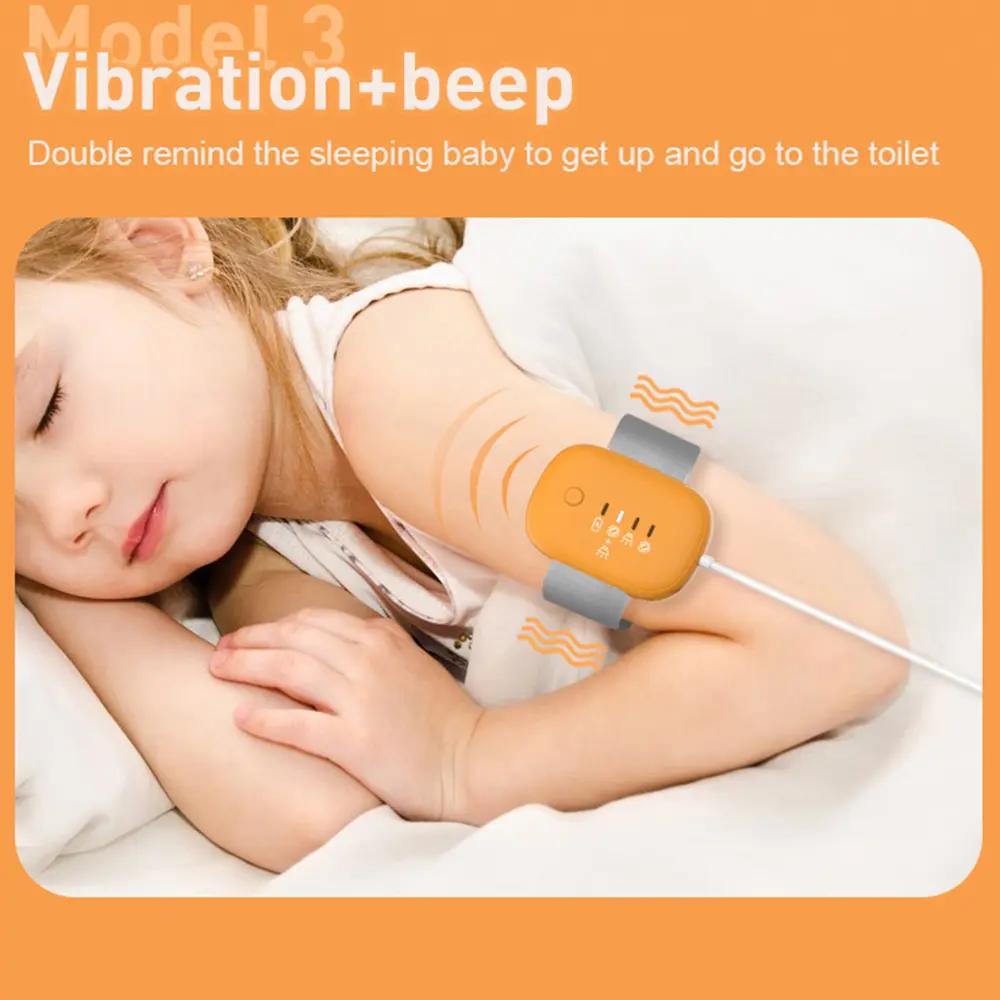 Wired Baby Bedwetting Alarm Pee Alarm for Boys Grils Kids Potty Training Elder Care Built-in Battery 3 Alarm Modes