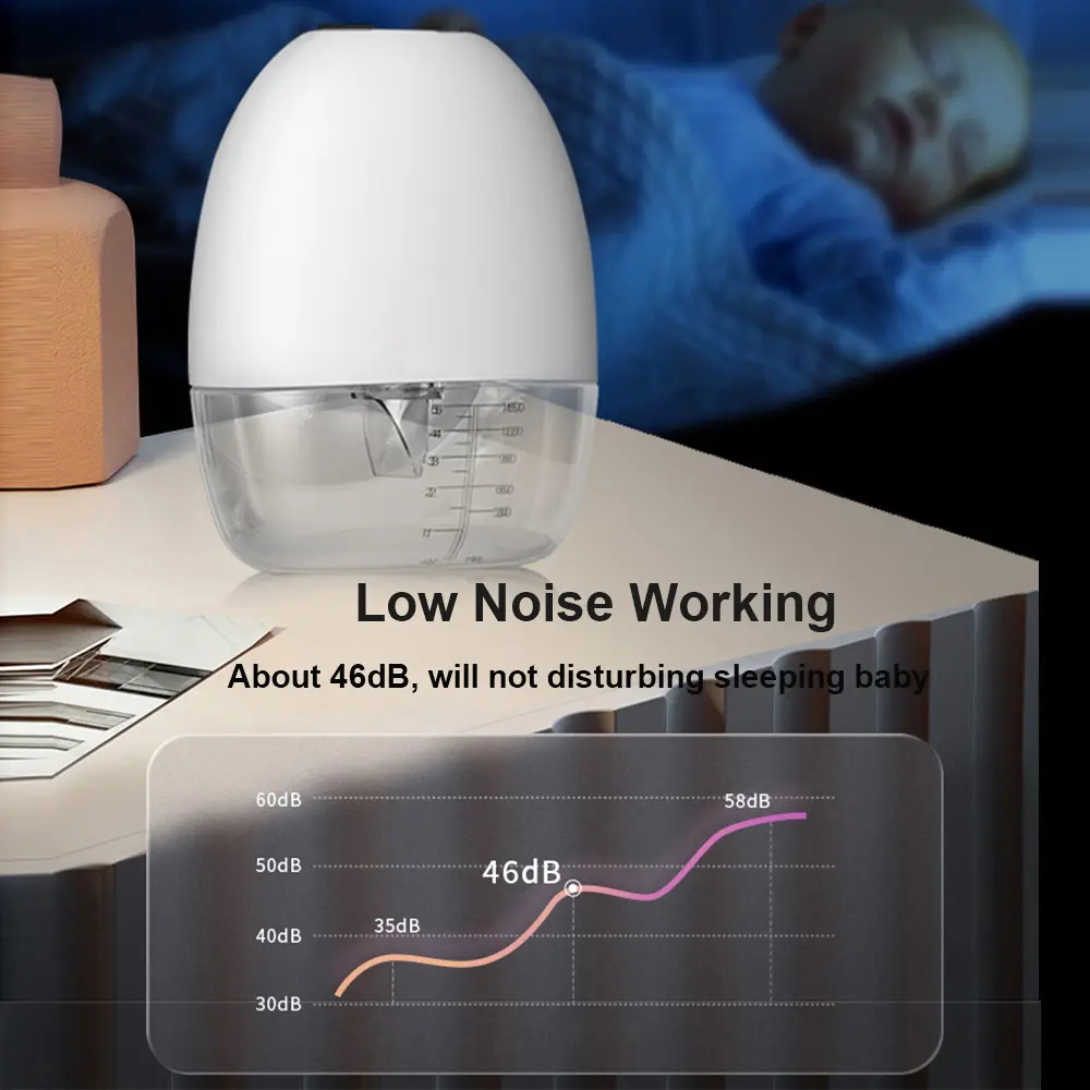 Wearable Breast Pump Portable Hands Free Electric Breast Pump with LED Screen for Breastfeeding 4 Modes 9Suction Level Low Noise
