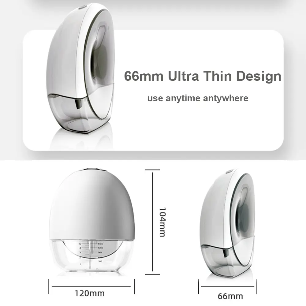Wearable Breast Pump Portable Hands Free Electric Breast Pump with LED Screen for Breastfeeding 4 Modes 9Suction Level Low Noise