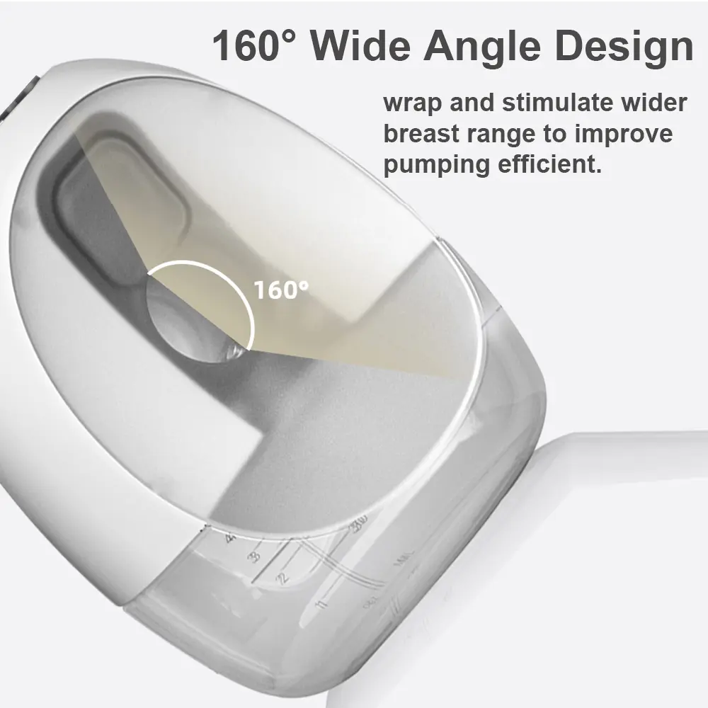 Wearable Breast Pump Portable Hands Free Electric Breast Pump with LED Screen for Breastfeeding 4 Modes 9Suction Level Low Noise