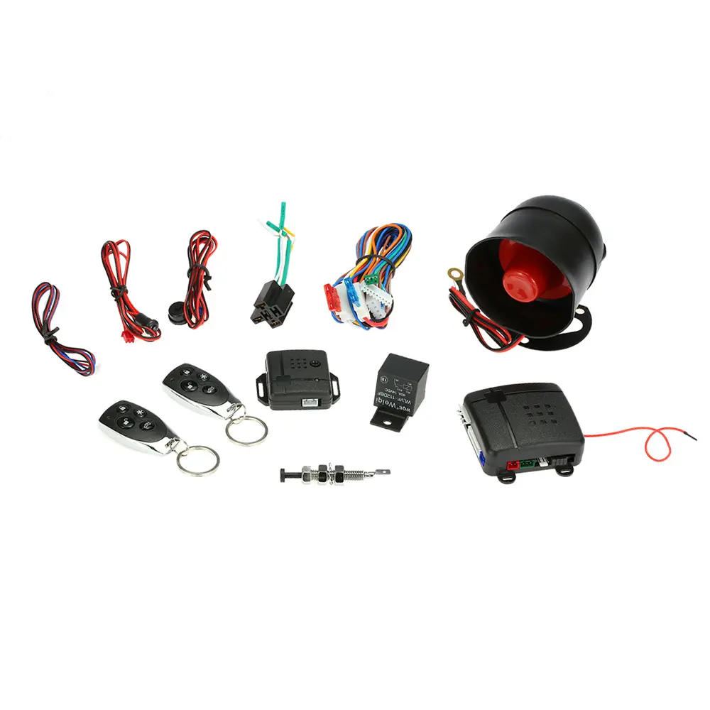 Universal Car Vehicle Security System Burglar Alarm Protection Anti-theft System 2 Remote