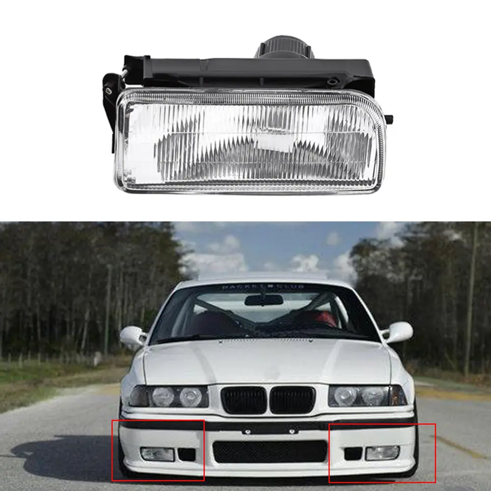 Front Bumper Fog Light Lamp Housing Replacement for BMW E36 3 Series 1992-1998 Right Front Bumper Fog Light Housing Without bulb