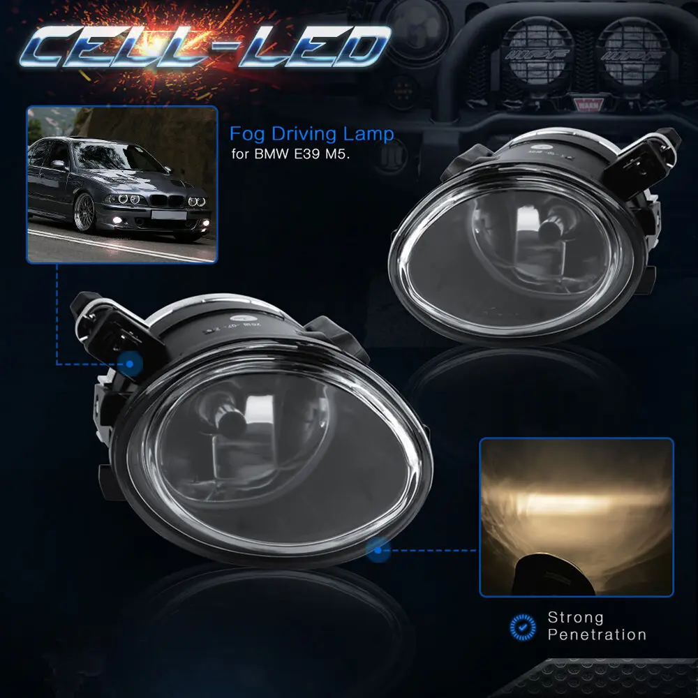 Bumper Fog Light for BMW E46 3 Series 2001-2005 M3 1999-2002 E39 M5 Left