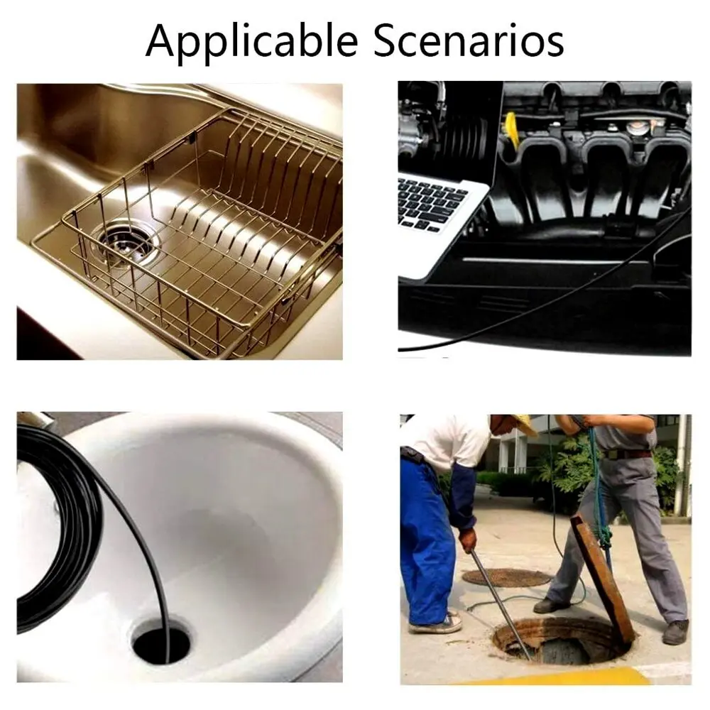 7mm lens Android Endoscope Camera Adjustable 6 LEDs IP67 Waterproof 1m 2m 5m Micro Inspection Video Camera Snake Borescope Tube