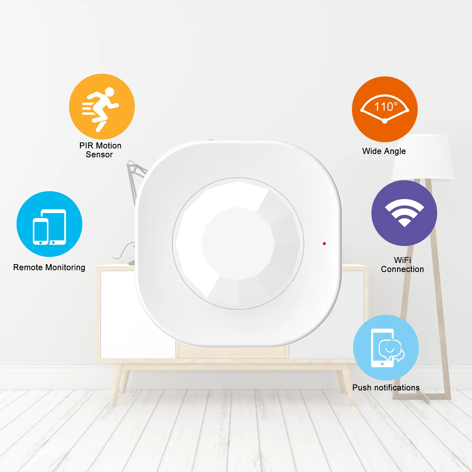 WIFI PIR Motion Sensor Wireless Passive Infrared Detector Security Burglar Alarm Sensor Tuya Smart APP Control Smart Home