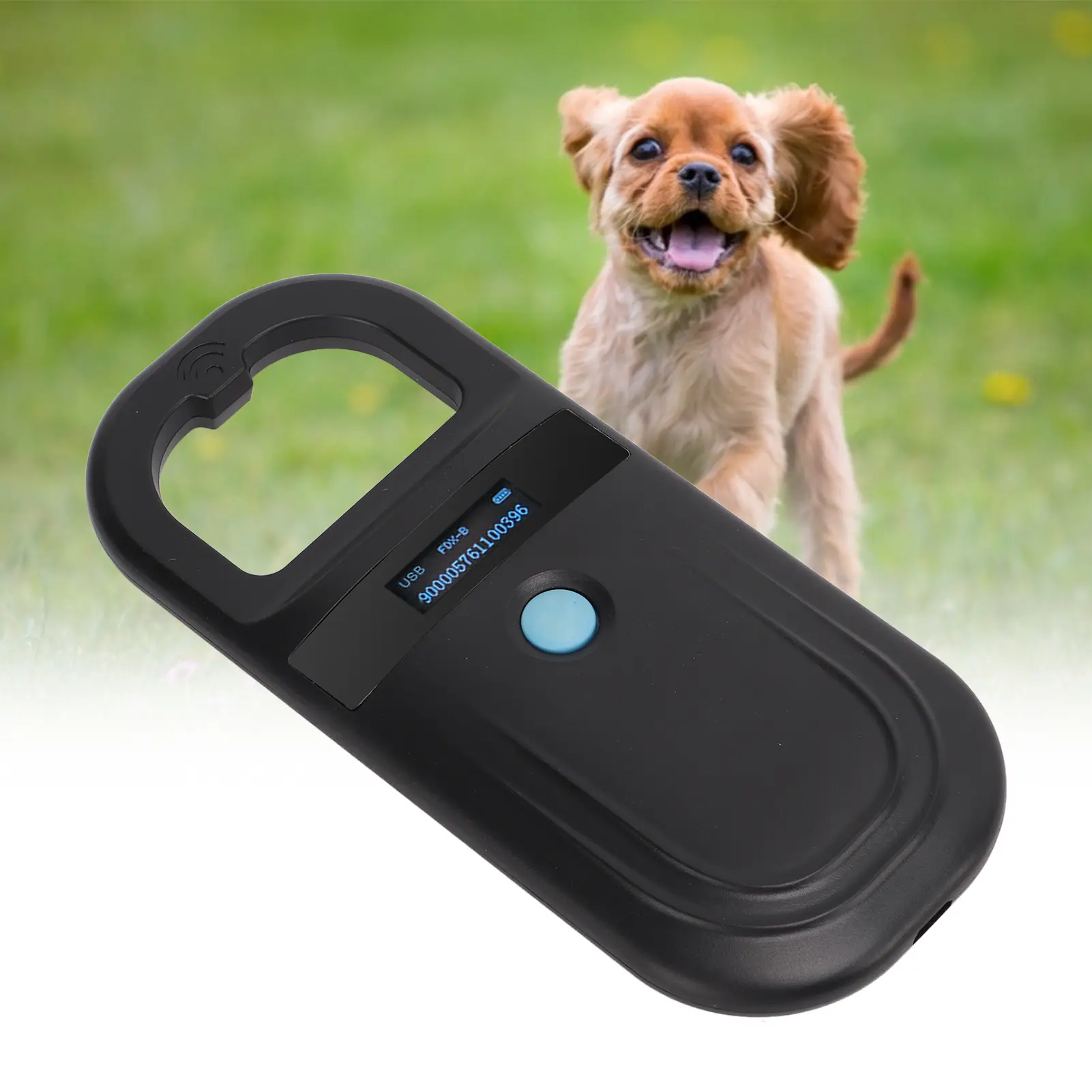 Animal Handheld Reader Black Pet Microchip Scanner 134.2Khz Animal Handheld Reader Pet Tag Scanner for Cats Dogs Pet Tag Scanner