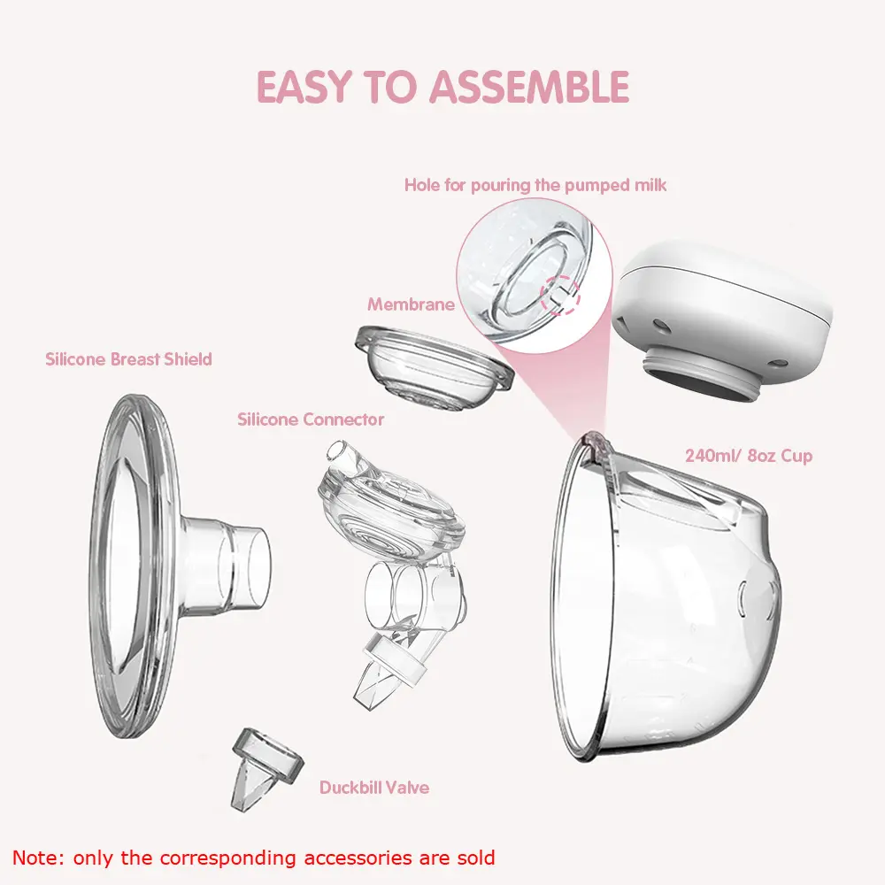 YOUHA Electric Breast Pump Replacement Accessory 2 Pcs Connector Soft Food-Grade Silicone for THE INS Wearable Breast Pump