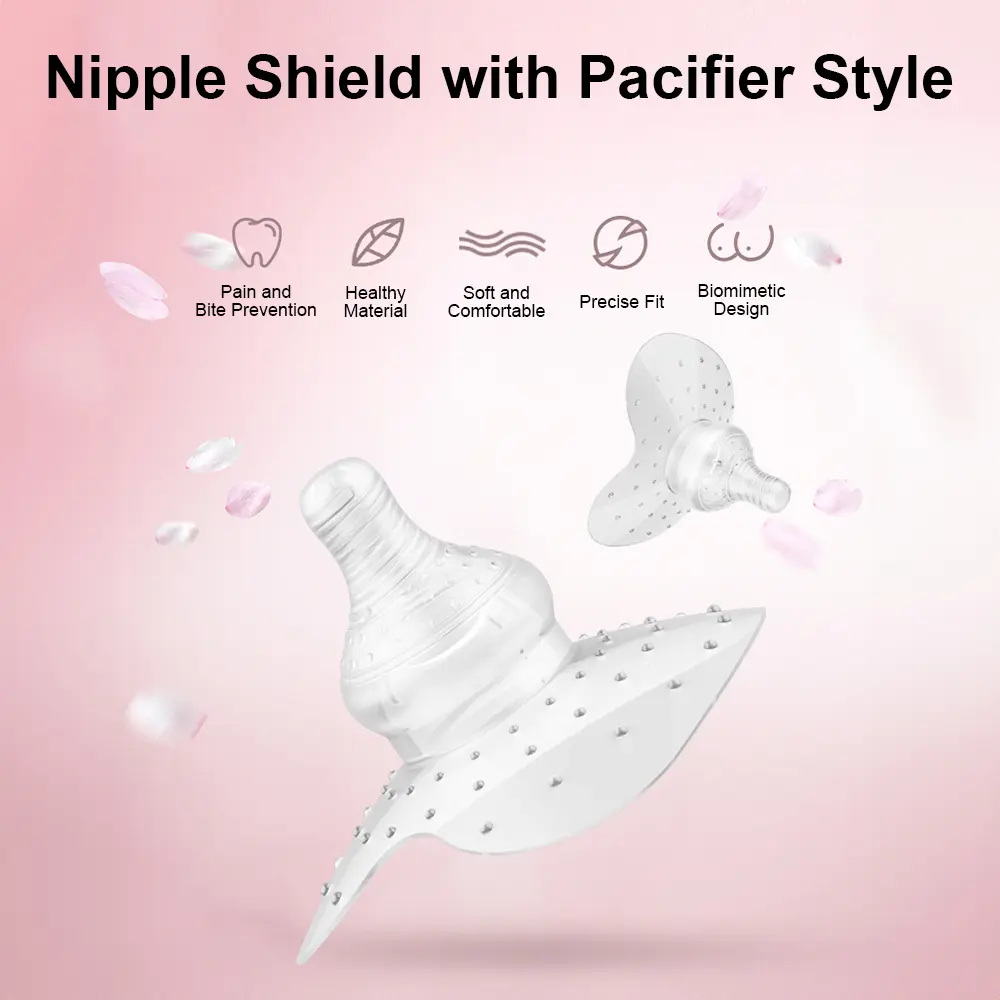 Nipple Shields for Nursing Newborn Nipple Cover for Breastfeeding 25mm Diameter for Latch Difficulties Flat or Inverted Nipples