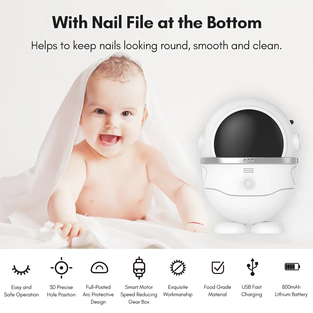 Electric Nail Clipper Automatic Nail Grinder for Children and Adult Portable Mini Manicure Tools for Baby Kids Adults Elders