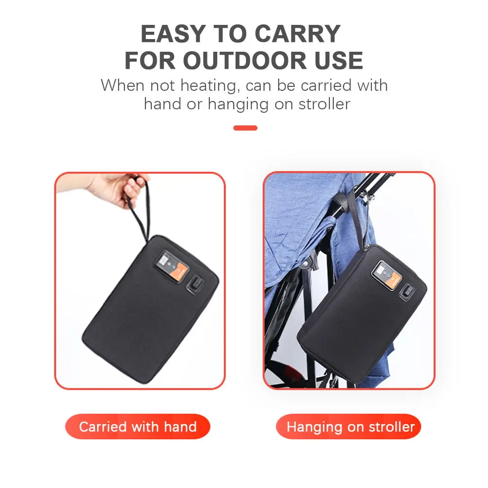 Baby Wet Wipe Warmer Portable USB Wipes Heater Large Capacity Baby Wipes Heater with 30℃ to 60℃ Adjustable Temperature
