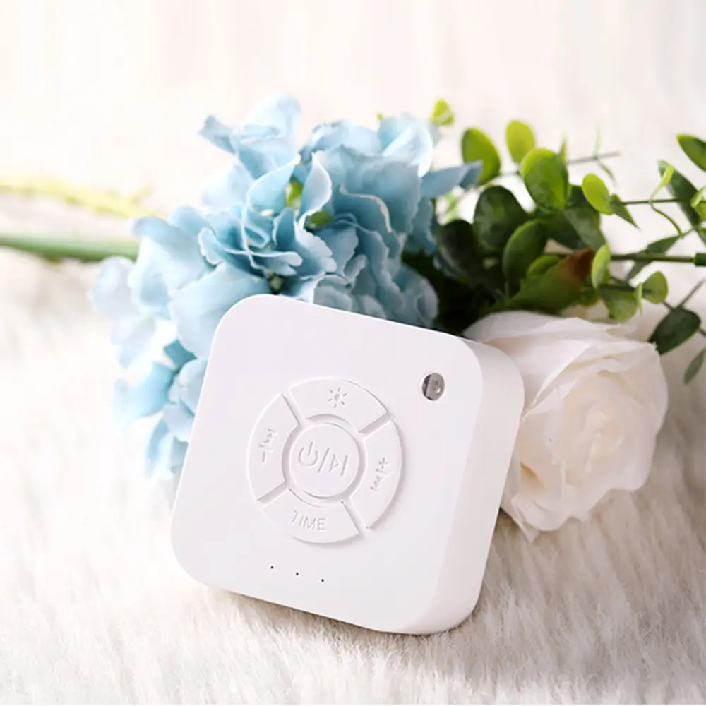 Mini White Noise Sound Machine Sleep Soother With 9 Soothing Sounds Breathing Light Timer Type-C Charging For Baby Home Office