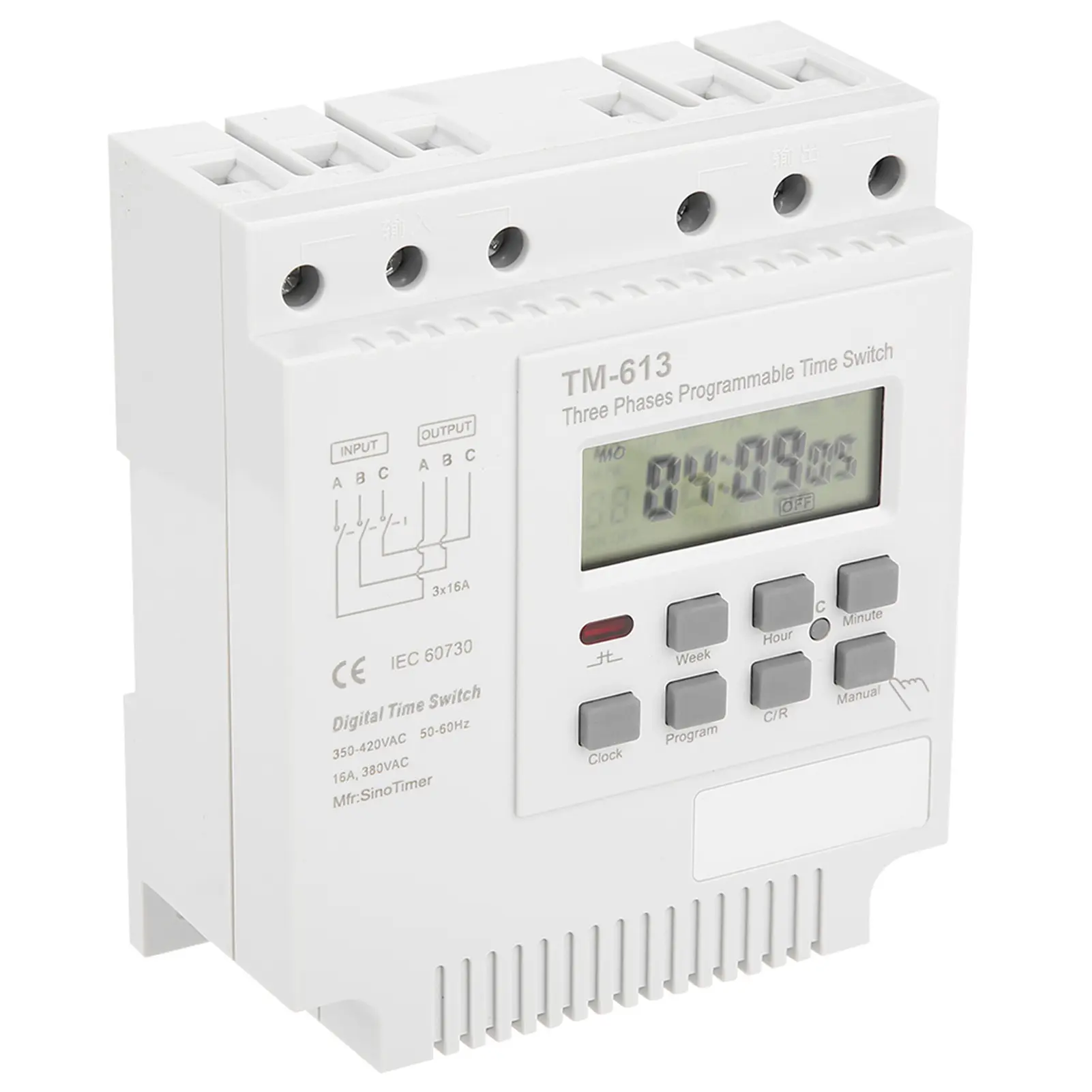 Digital Time Relay  Timer Switch TM-163 Three Phases 380V Smart Digital Weekly Programmable Control Power Timer Switch