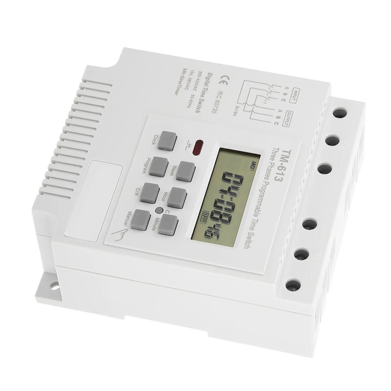 Digital Time Relay  Timer Switch TM-163 Three Phases 380V Smart Digital Weekly Programmable Control Power Timer Switch