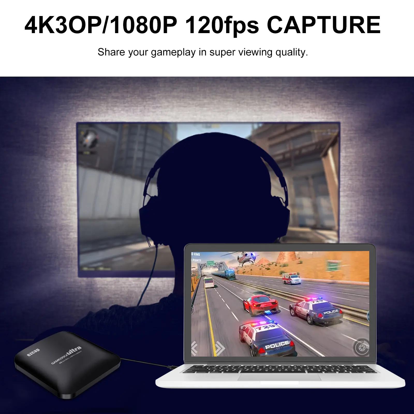 Ezcap326C 4K Video Game Capture Card HDR Mic 1080P 60fps 120FPS Recording Box USB 3.1 Type C Game Live Streaming Device for PS4