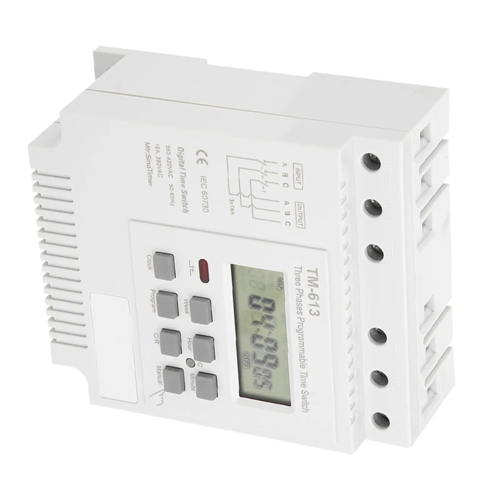 Digital Time Relay  Timer Switch TM-163 Three Phases 380V Smart Digital Weekly Programmable Control Power Timer Switch