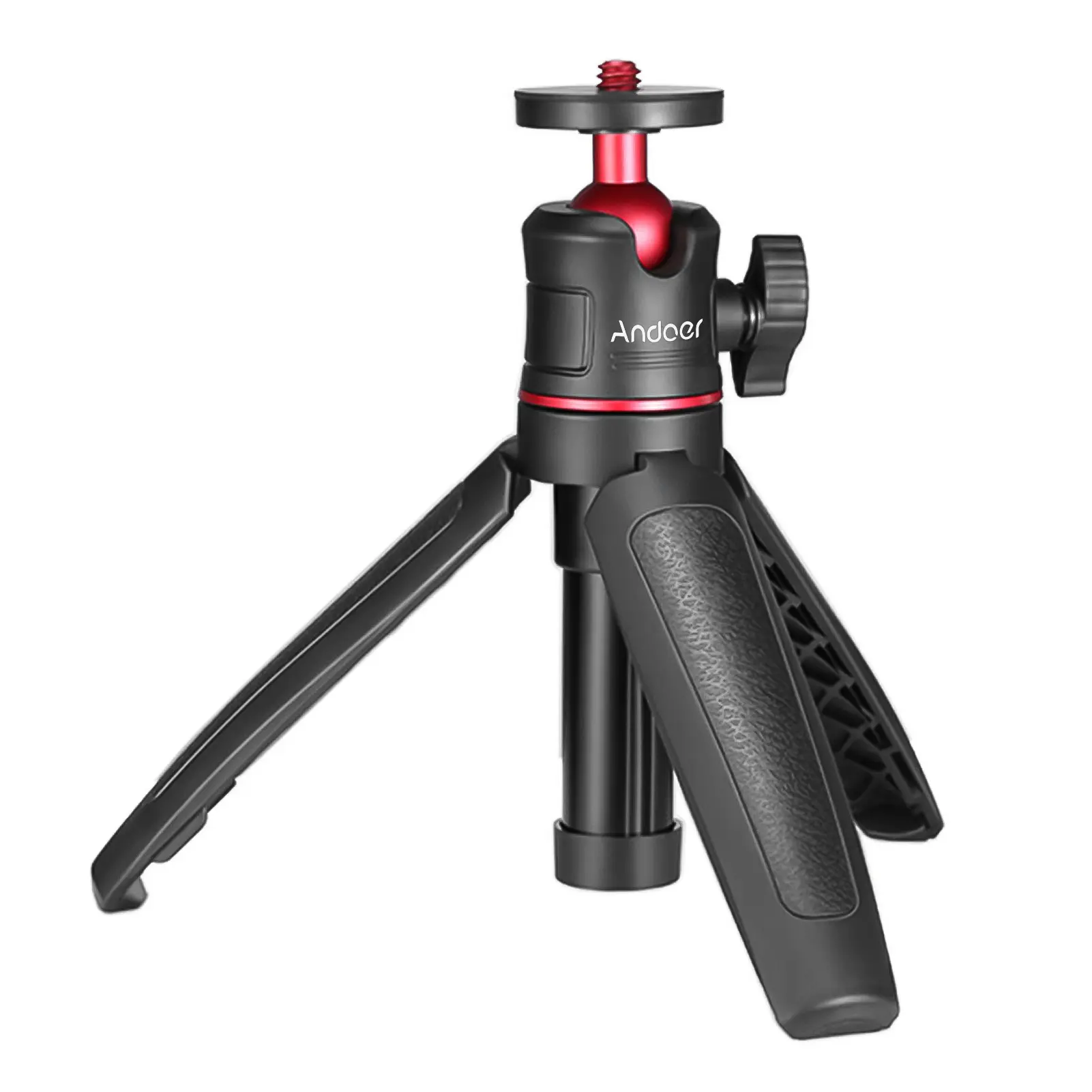 MT-08 Mini Extendable Desktop Tripod Handheld Photography Bracket Stand w/ Flexible Ballhead 1/4 Inch Screw Mount for Selfie