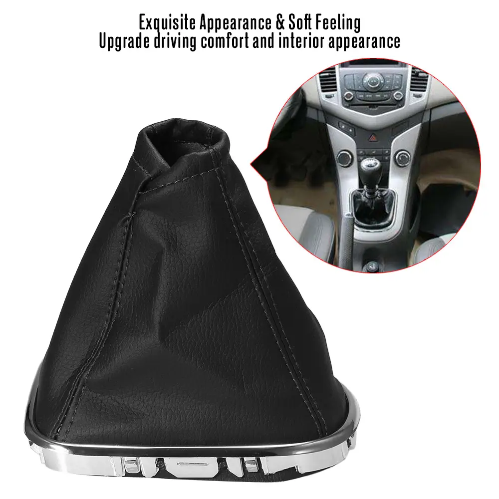 Car Gear Shift Stick Gaiter Boot PU Leather Dust-proof Cover for Chevrolet Cruze 2008-2012 without OFF Button Beside Shift Lever