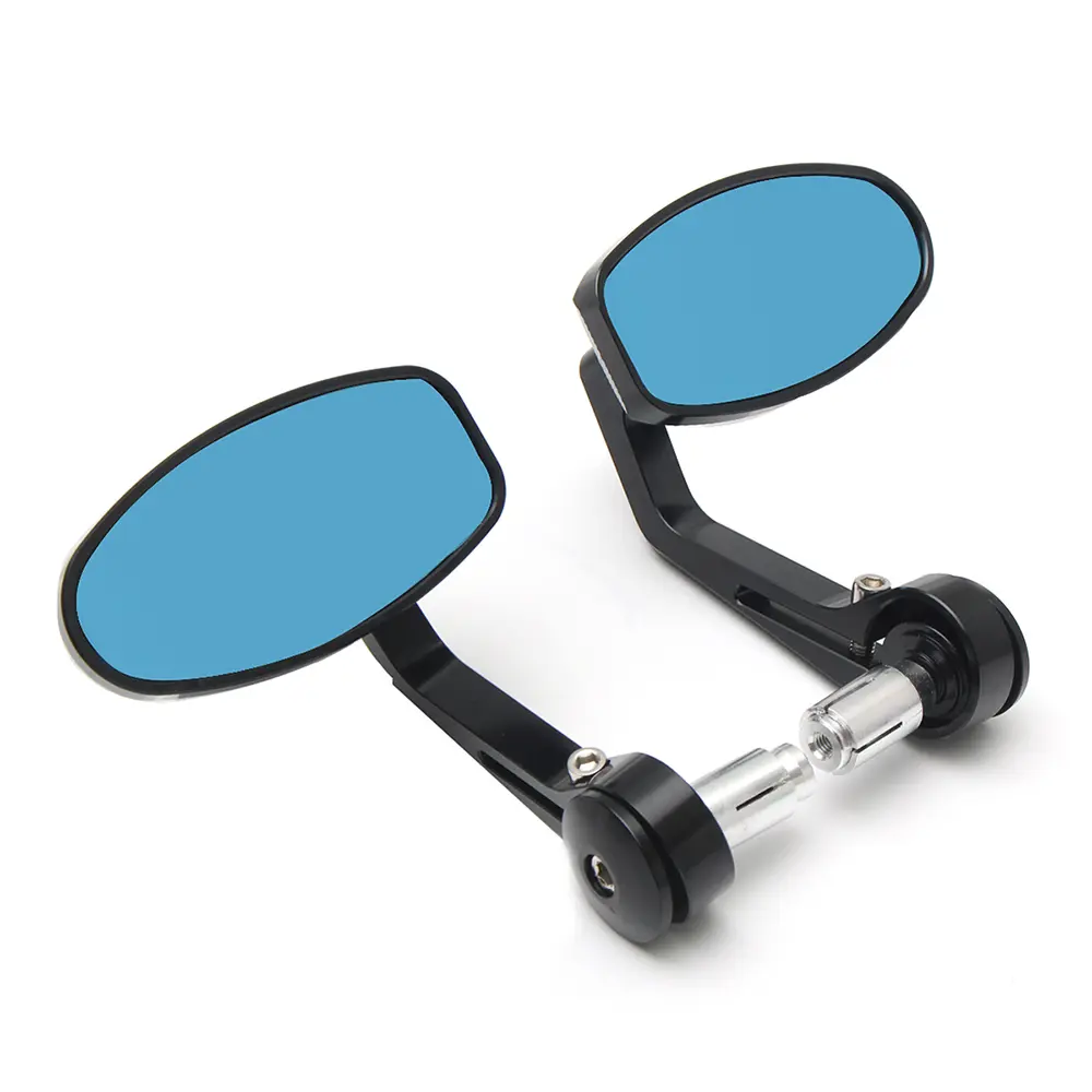 2Pcs CNC Motorcycle Bar End Black Rearview Side Mirrors for Triumph Speed Triple