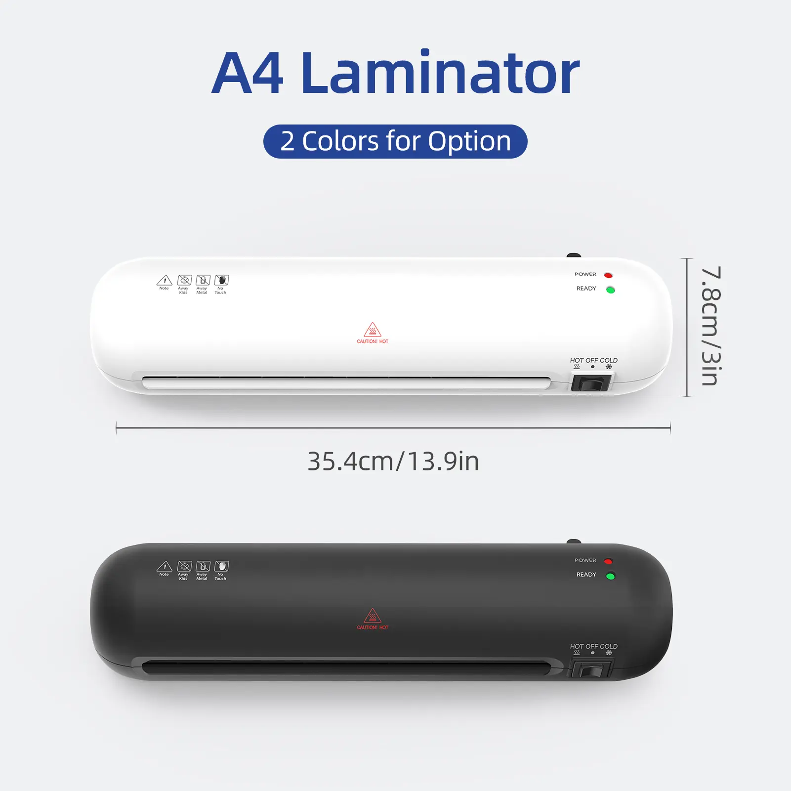 A4 230mm Desktop Laminator Set Hot and Cold Lamination 2 Roller System 9 inches Max Width with Paper Cutter Trimmer Rounder Hole