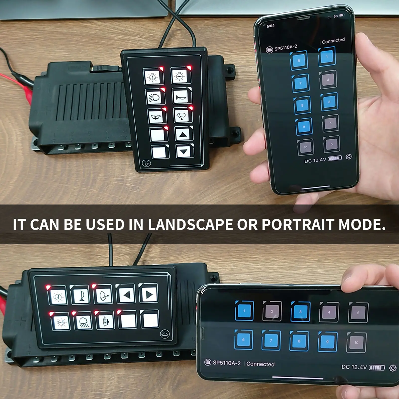 Car Universal 10P Membrane Control Switch Panel with Backlight Module LED Touch Electronic Accessories PPTC IP67 Waterproof