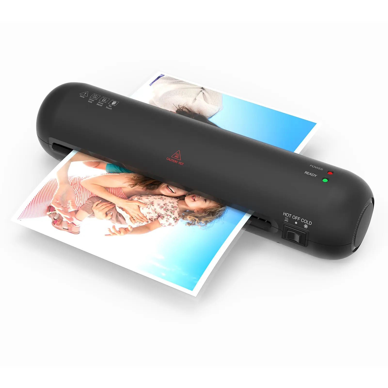A4 230mm Desktop Laminator Set Hot and Cold Lamination 2 Roller System 9 inches Max Width with Paper Cutter Trimmer Rounder Hole