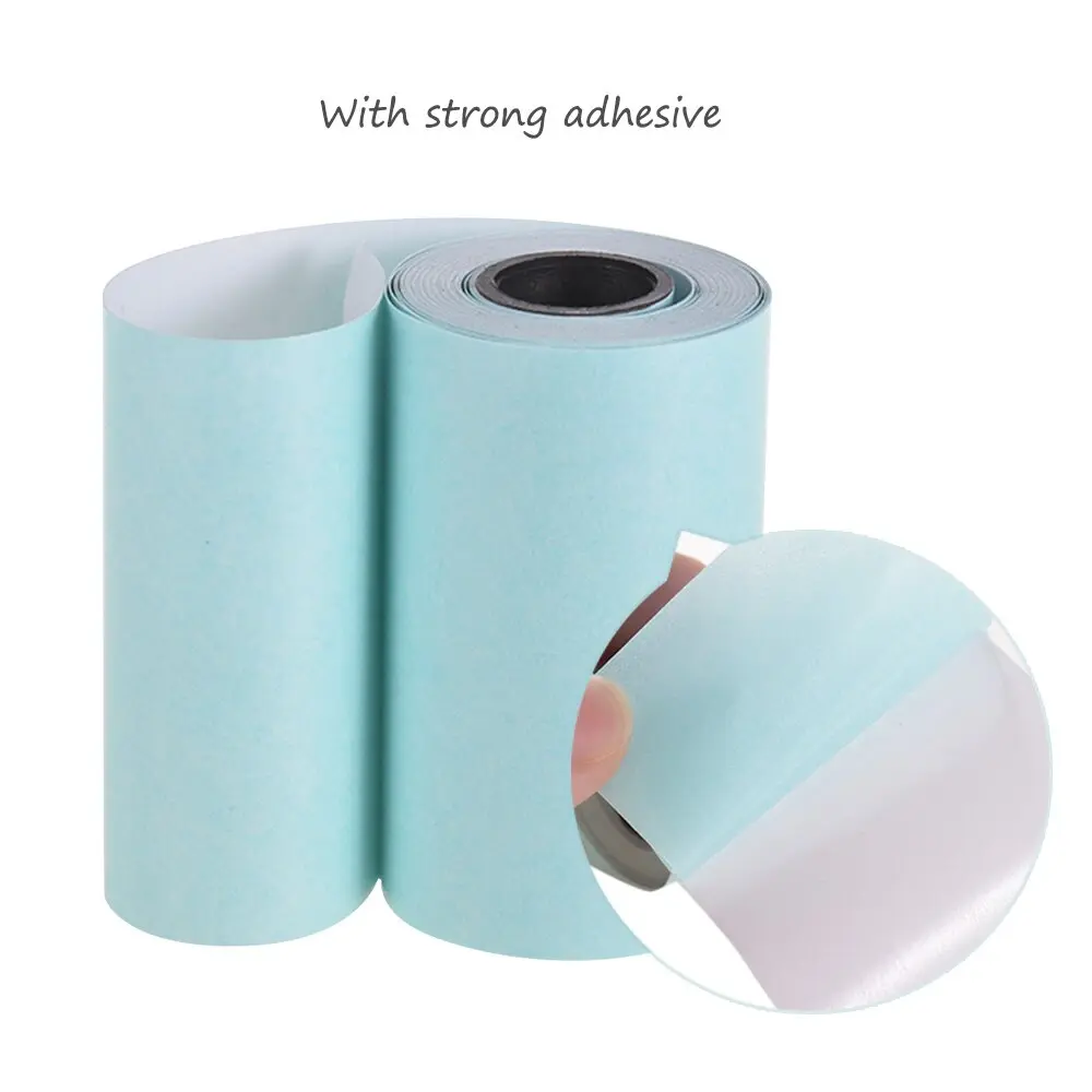 3 Roll Printable Sticker Paper Roll Direct Thermal Paper with Self-adhesive 57*30mm for PeriPage A6 Pocket Thermal Printer