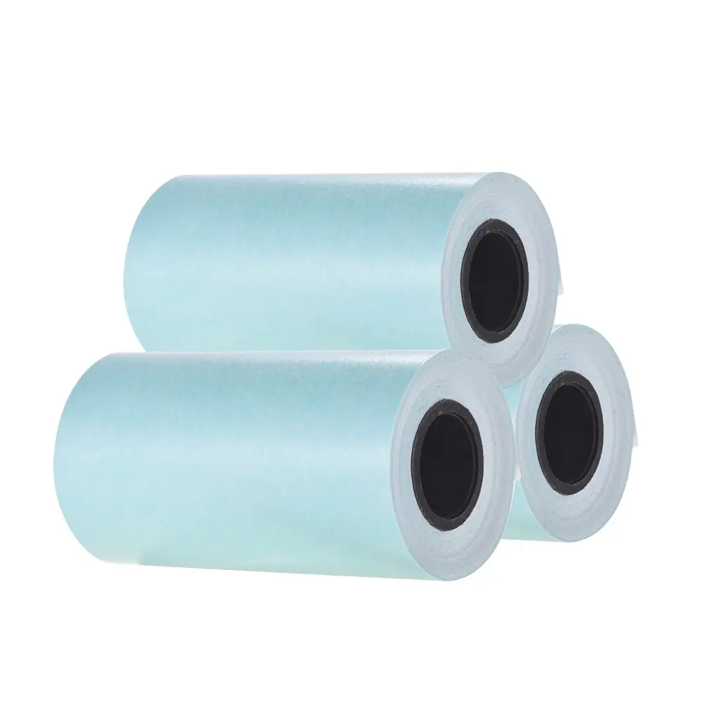 3 Roll Printable Sticker Paper Roll Direct Thermal Paper with Self-adhesive 57*30mm for PeriPage A6 Pocket Thermal Printer