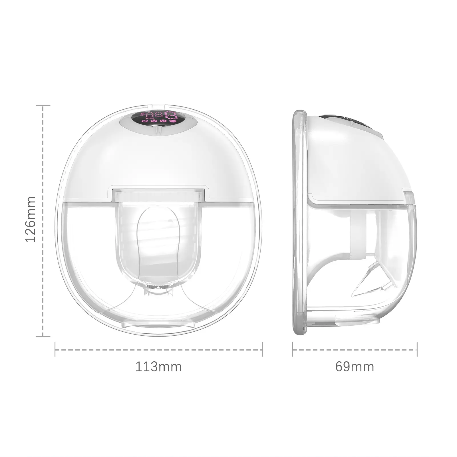 S32 Wearable Breast Pump for Breastfeeding Electric Breast Pump Hands FreeLow Noise with Memory Pause Functions 24mm Flange