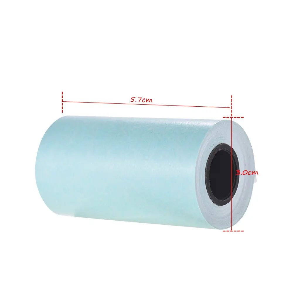 3 Roll Printable Sticker Paper Roll Direct Thermal Paper with Self-adhesive 57*30mm for PeriPage A6 Pocket Thermal Printer