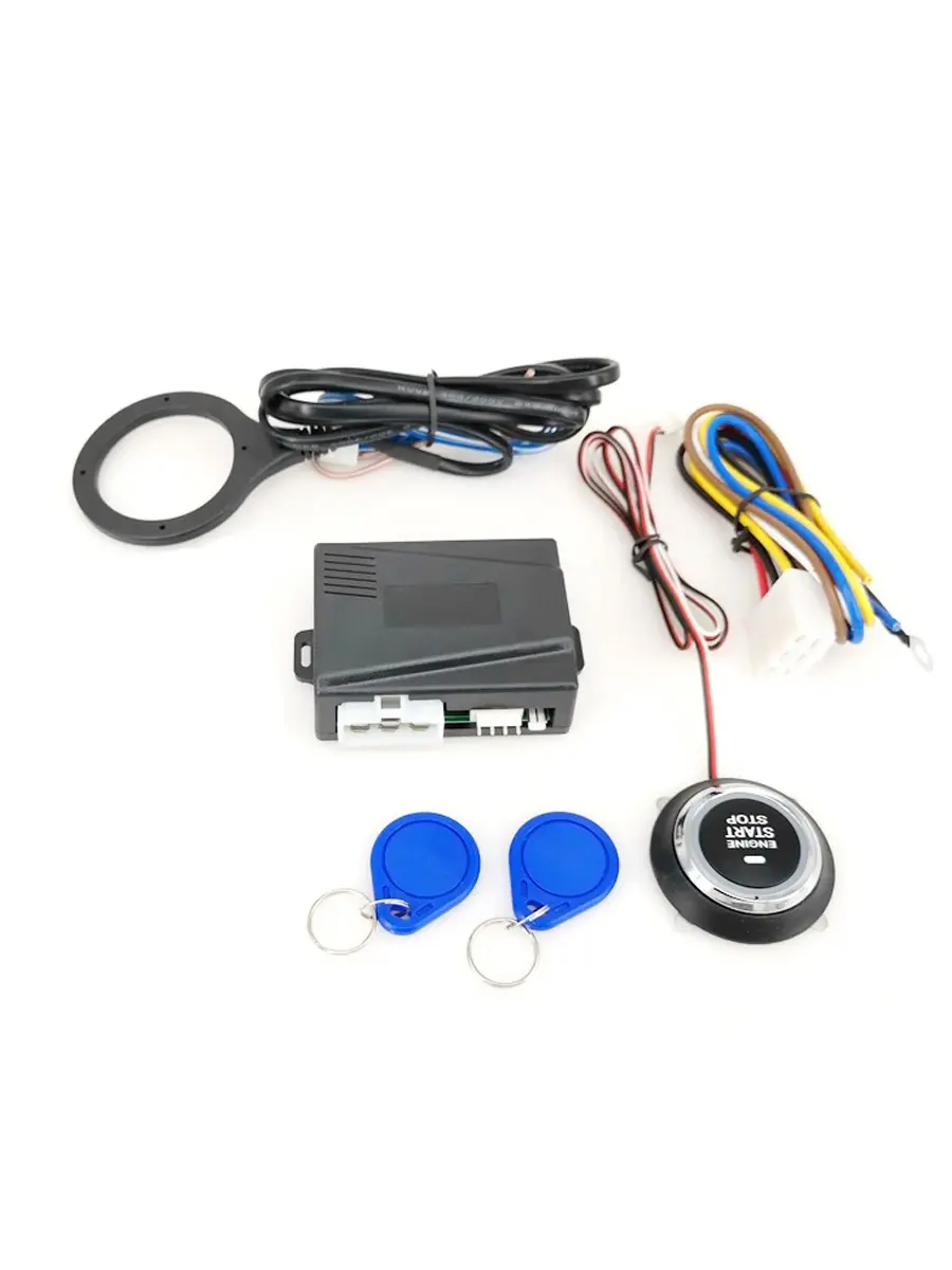 12V Car Engine Push Starts Button Ignition Starter Keyless Engine Starts Stop System Push Button Starts Stop Button