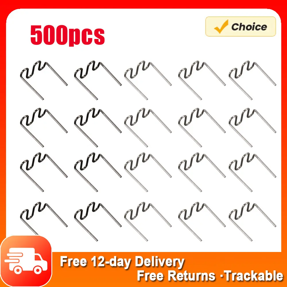 500pcs Plastic Repair Machine Welding Hot Stapler Pre Cut Waves Staple 0.6mm/0.8mm Big Waves Car Bumper Repair Waves Staple