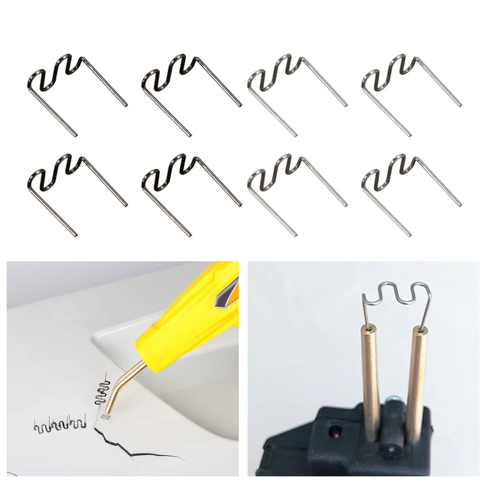 500pcs Plastic Repair Machine Welding Hot Stapler Pre Cut Waves Staple 0.6mm/0.8mm Big Waves Car Bumper Repair Waves Staple