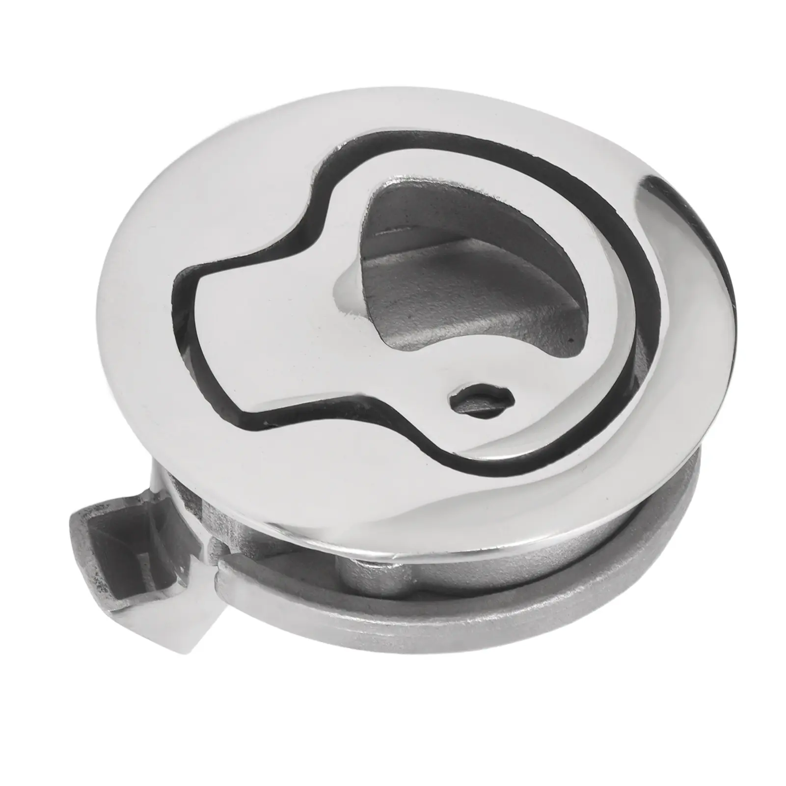 2in Boat Door Hatch Lock Round Locking  316 Stainless Steel Flush Pull   for RV Marine Home Marine Door Hatch Lock