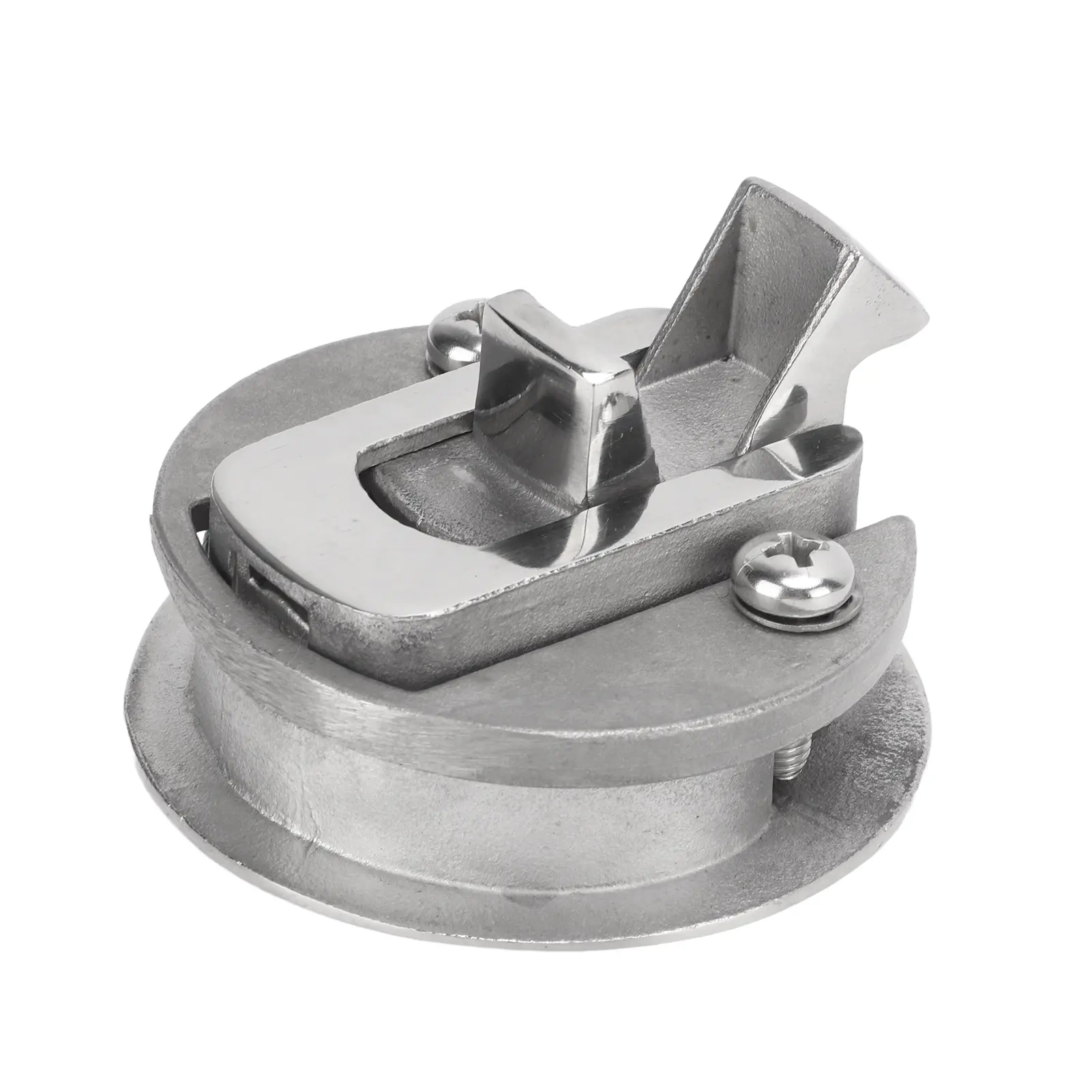 2in Boat Door Hatch Lock Round Locking  316 Stainless Steel Flush Pull   for RV Marine Home Marine Door Hatch Lock
