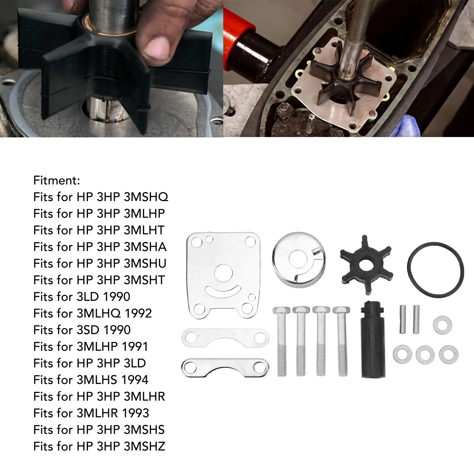 6L5 W0078 00  Repair Kit 6L5 W0078 00 Impeller Rebuild Set for  3HP 3MSHQ 3MLHP 3MLHT 3MSHA 3MSHT 3MSHU Outboard