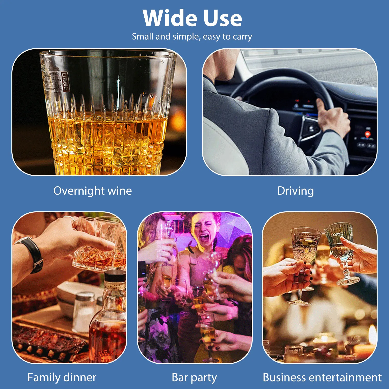 Alcohol Tester Portable Alcohol Tester Professional Portable Alcohol Tester High Accuracy Sensor Voice Prompt for Driving Safety