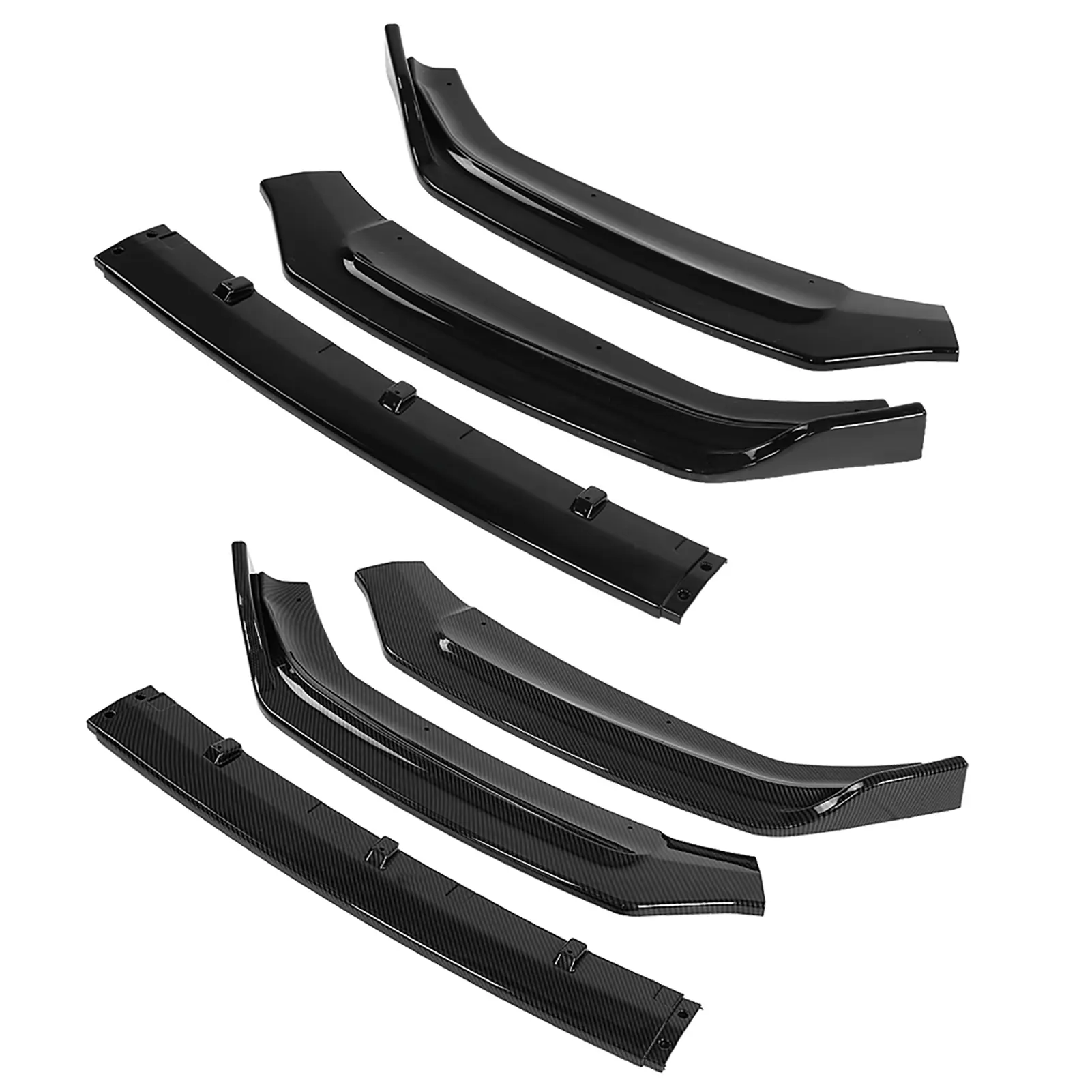 Bumper Add on Lip Bumper Splitter Fins Car Front Bumper Canard Lip Splitter Body Shovels for  B9 17‑18 Front Bumper Diffuser
