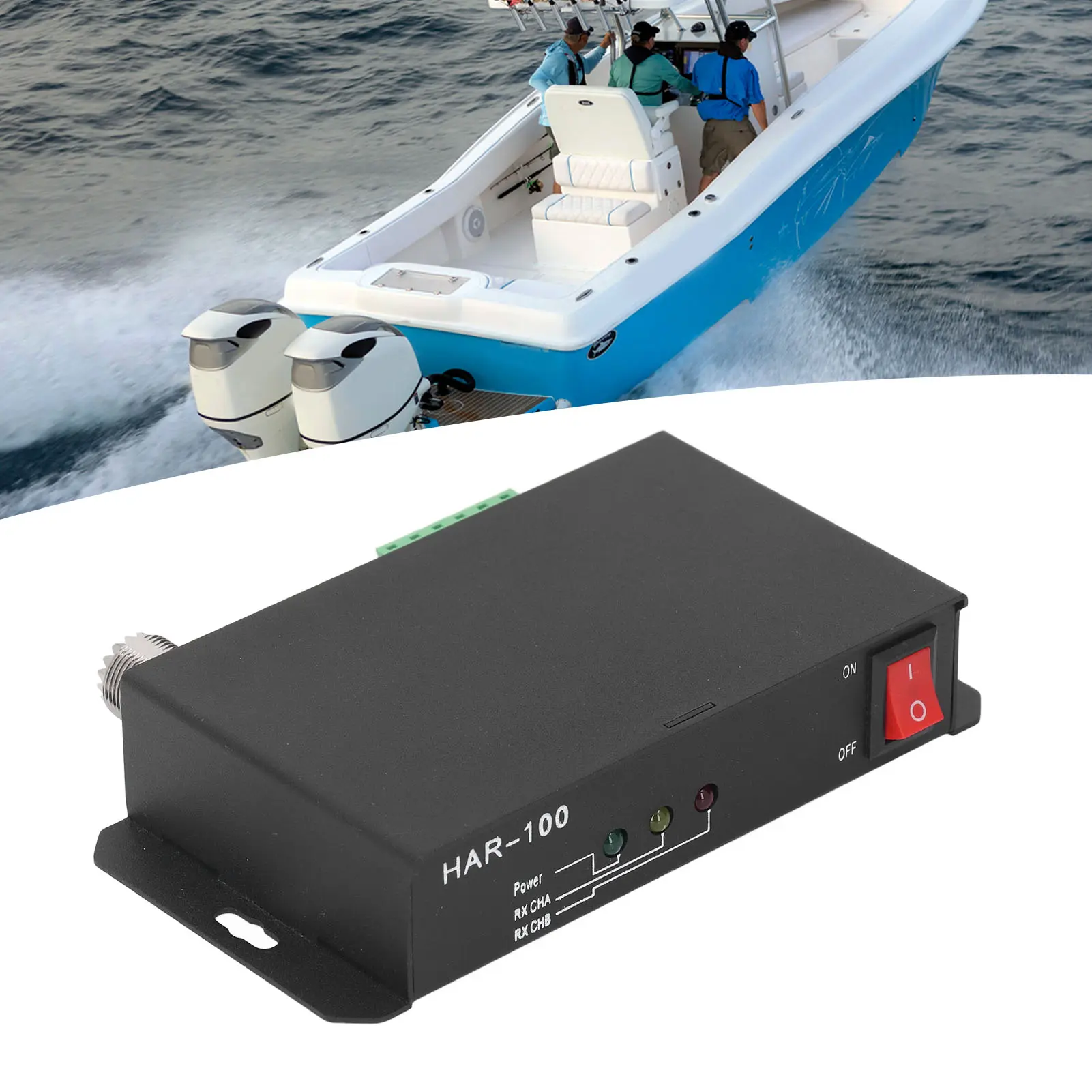 Marine AIS GPS Receiver for HAR‑100 AIS Receiver Dual Channel 10 to 35V  38400 Bps Sensitive Accurate GPS Receiver for Boat