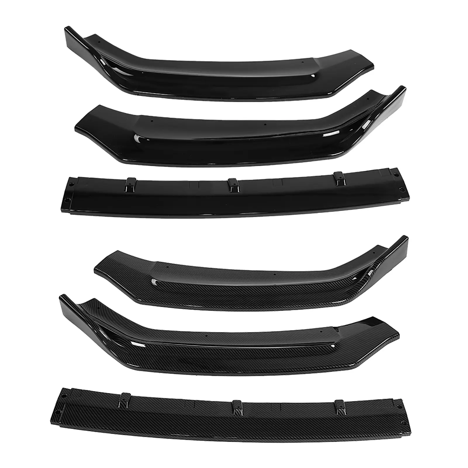 Bumper Add on Lip Bumper Splitter Fins Car Front Bumper Canard Lip Splitter Body Shovels for  B9 17‑18 Front Bumper Diffuser