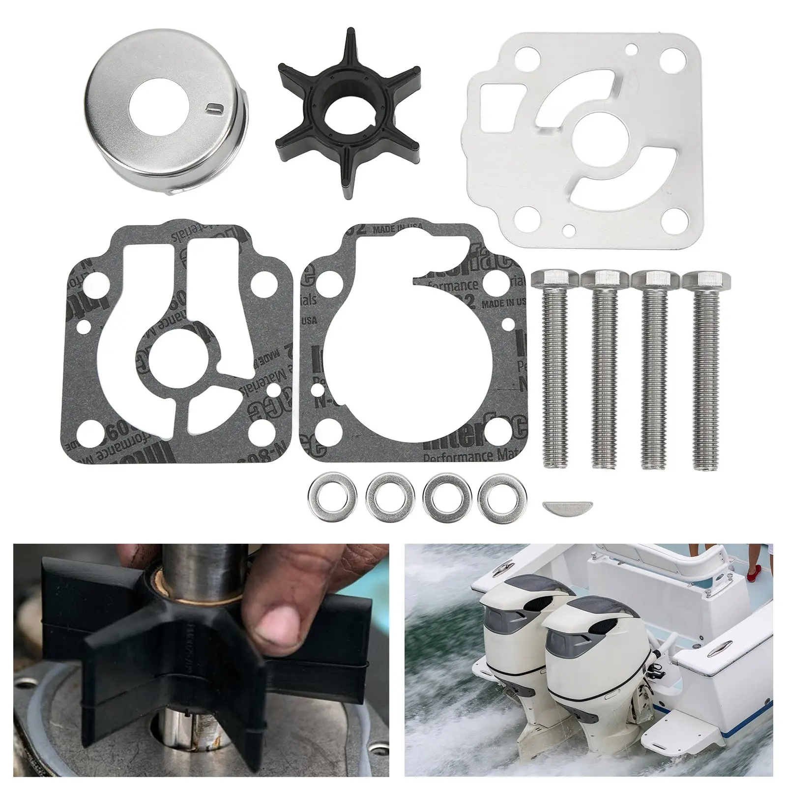 Impeller Repair Kit 3T5‑87322‑3 Replacement for  Tohatsu 40/50  3T5‑87322‑ Boat Engine Parts