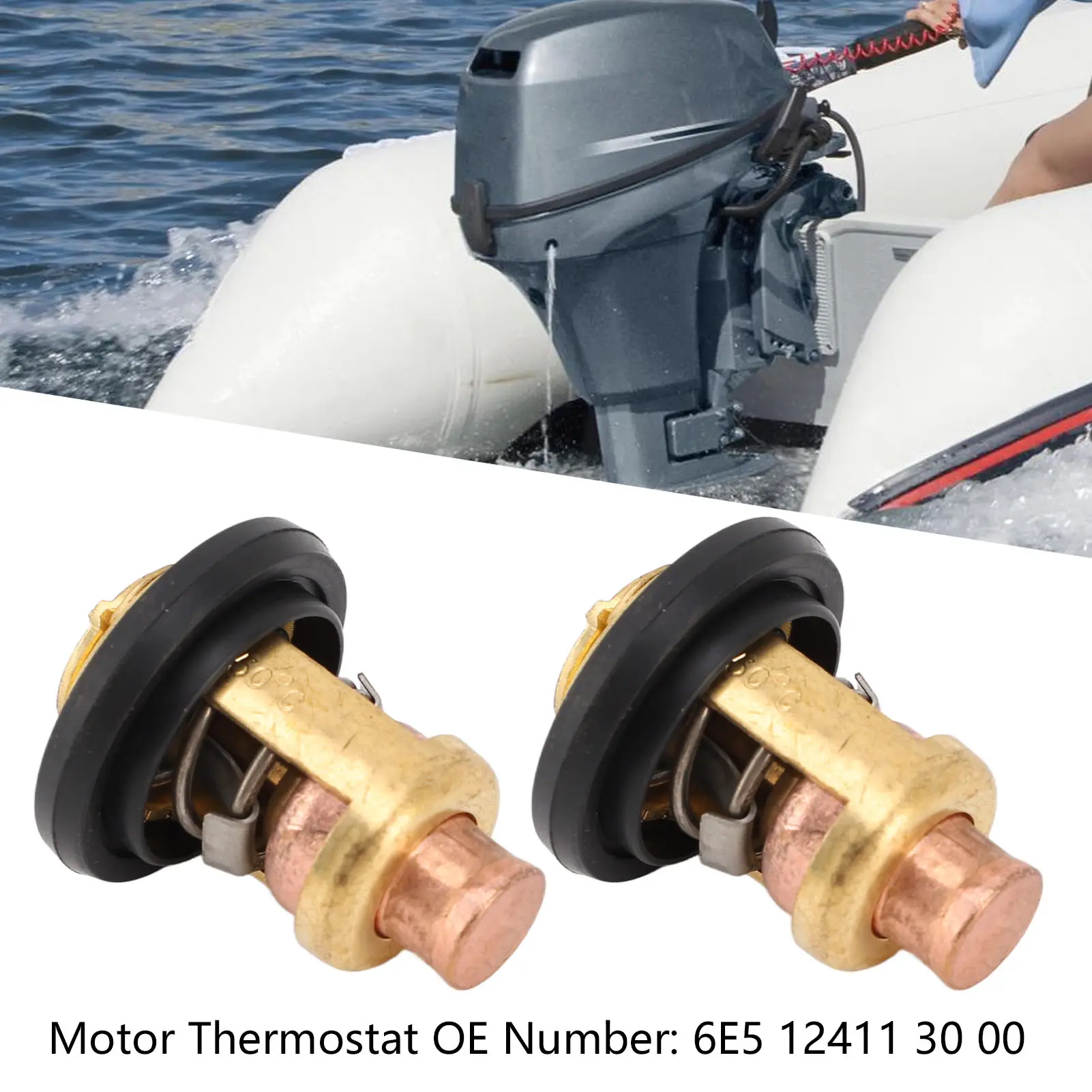 Motor Thermostat 6E5 12411 30 00  Heat Resistant Outboard Thermostat for Outboard 40HP Outboard Motor Thermostat