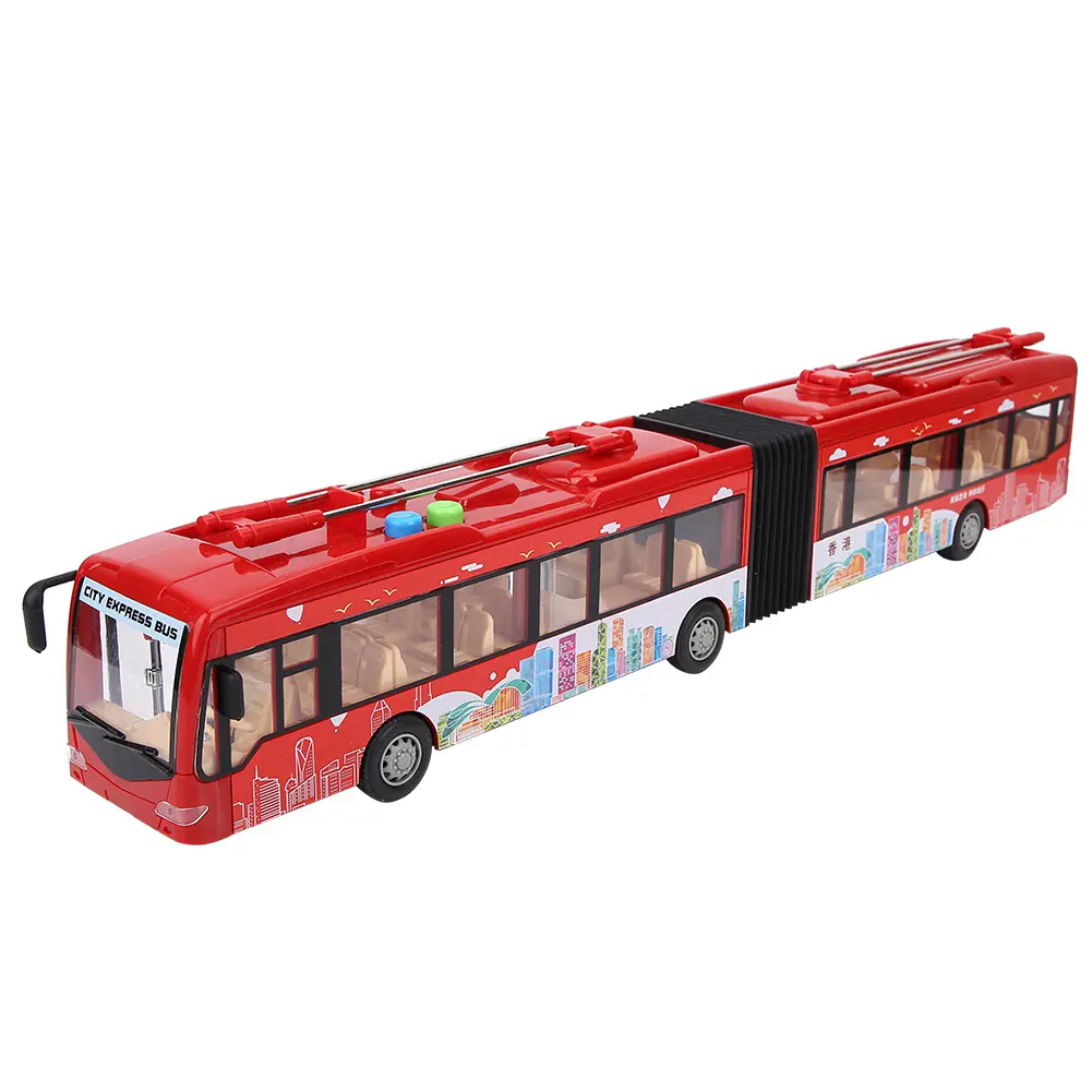 Educational Bus Electronic  Bus Electronic City Bus Music Light Car Educational  for Children Kids Inertia Traffic Model