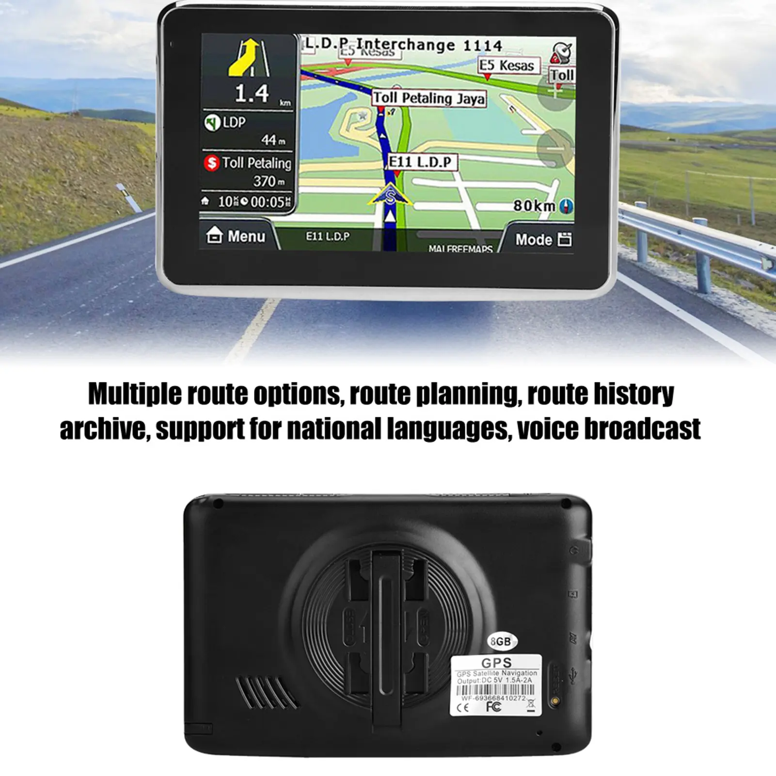 5 Inch GPS Navigation  5 Inch  Car Navigator GPS Navigation DDR256M 8G MP3 FM Europe Map  1 GPS Navigator