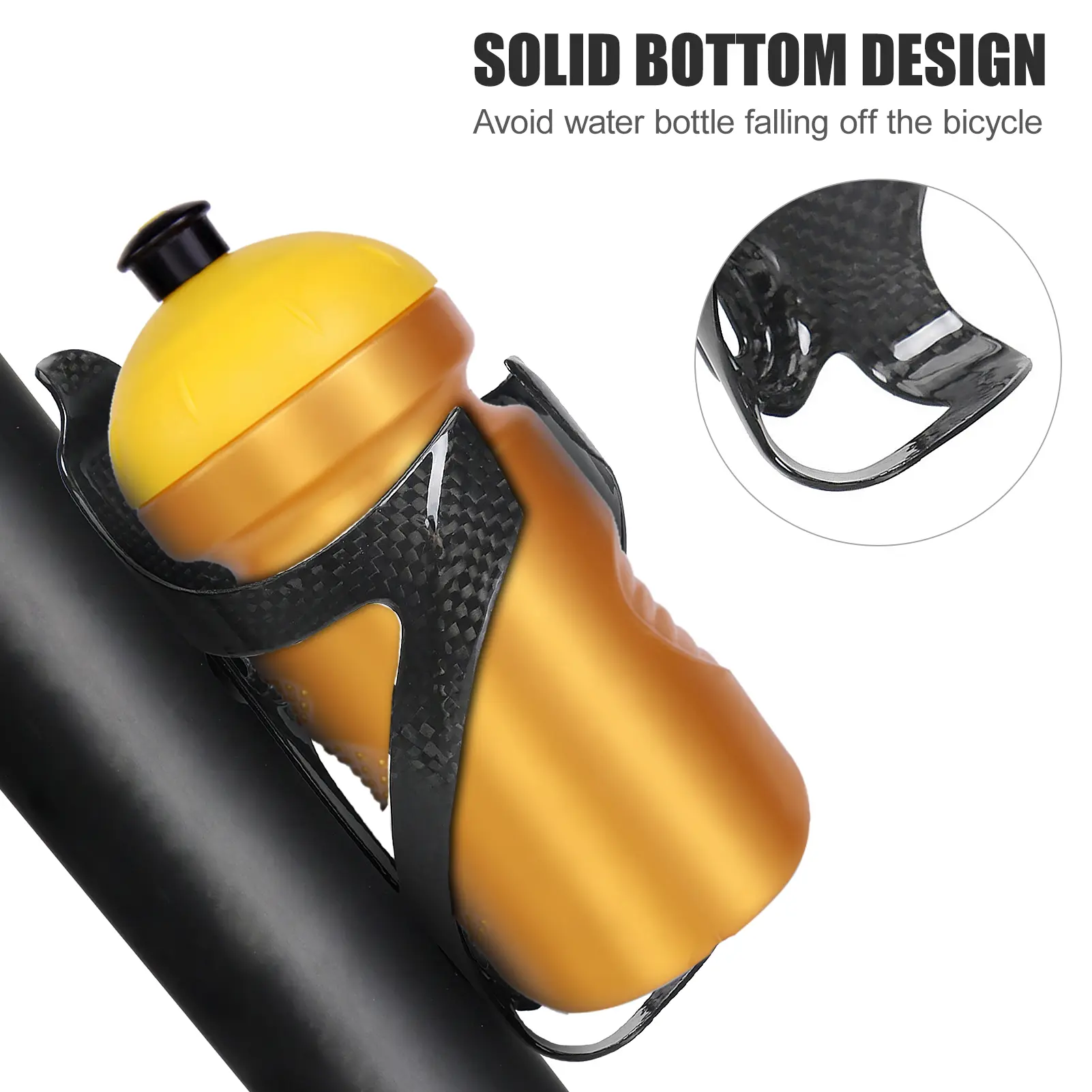 Bike Water Bottle Cage C- Cage Bike Water Bottle Holder Lightweight  Easy to Mount for 70-74mm Bottles