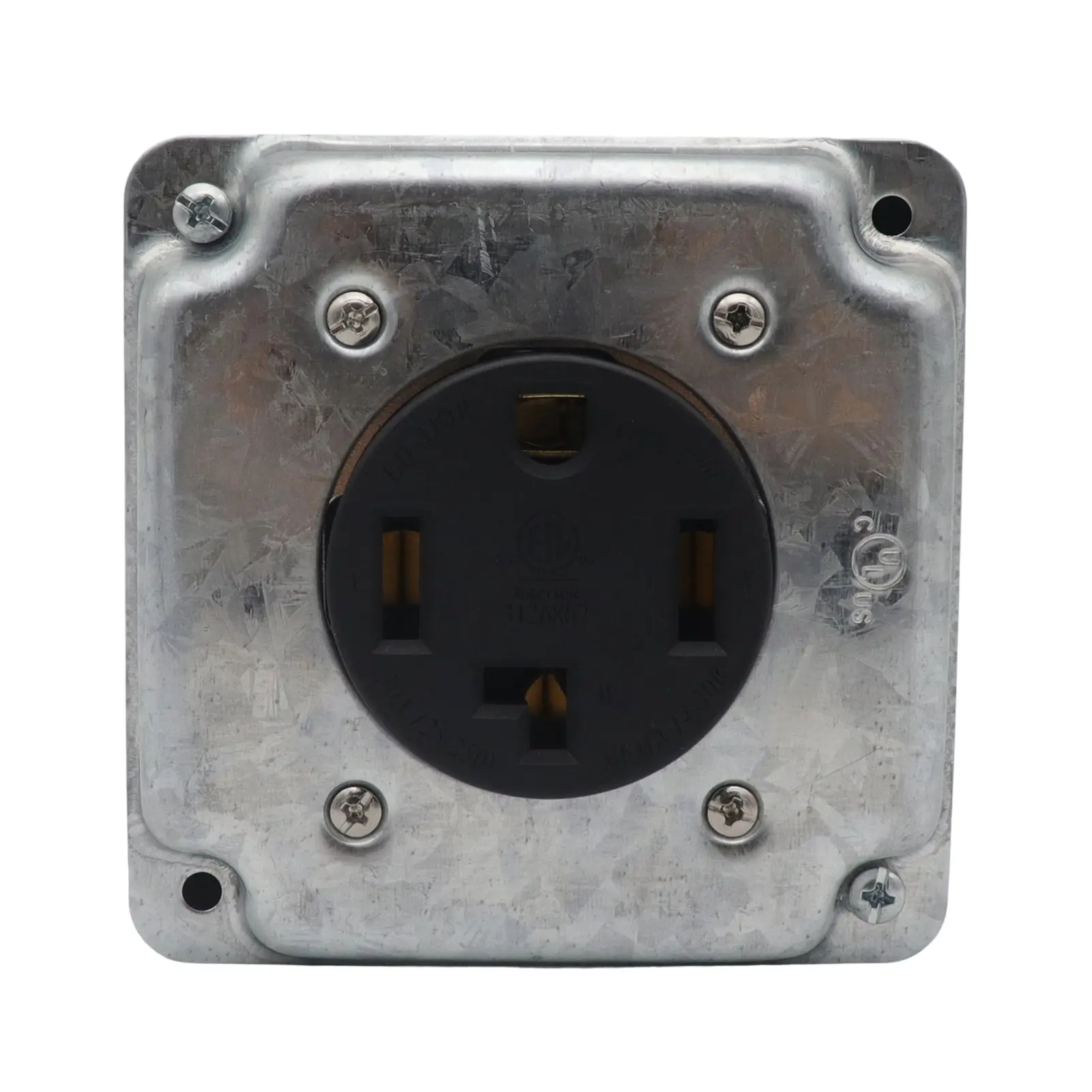 NEMA 14-30R 30A Power Outlet Receptacle, Electrical Socket for EVs, RVs, Dryers, and More, Surface Or Flush Mount