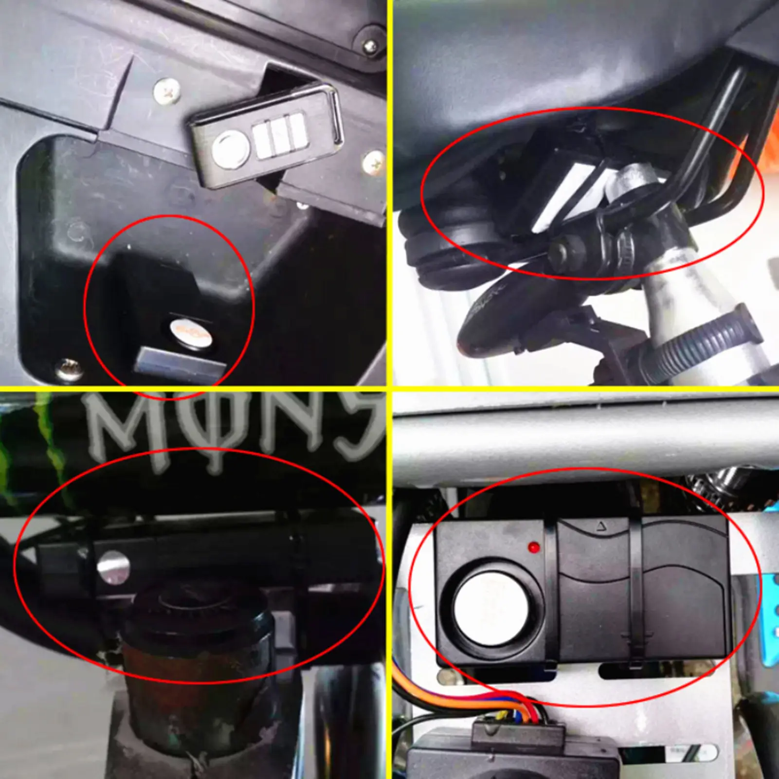 110dB Bike Alarm Wireless Vibration Motion Sensor Motorcycle Bicycle Security Sensors Bike Alarm with Remote