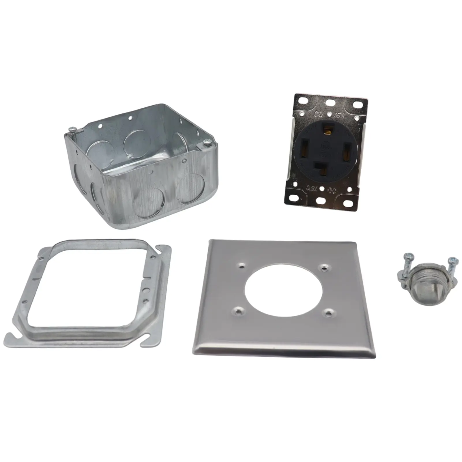 NEMA 14-30R 30A Power Outlet Receptacle, Electrical Socket for EVs, RVs, Dryers, and More, Surface Or Flush Mount