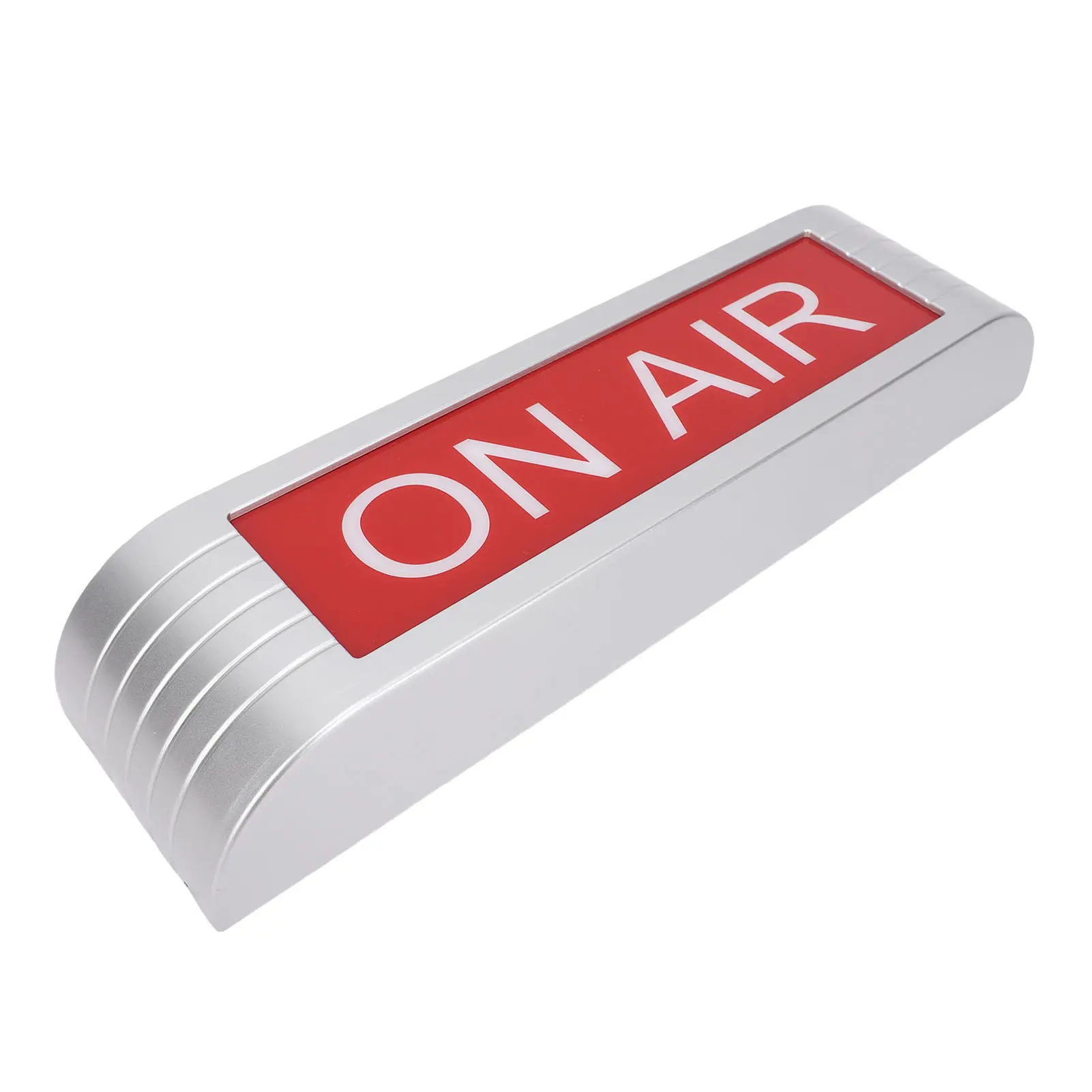 ON AIR Sign LED Light Wall Mountable Recording Sign for Studio Home Office Live Podcast Silver Red Aluminum Alloy