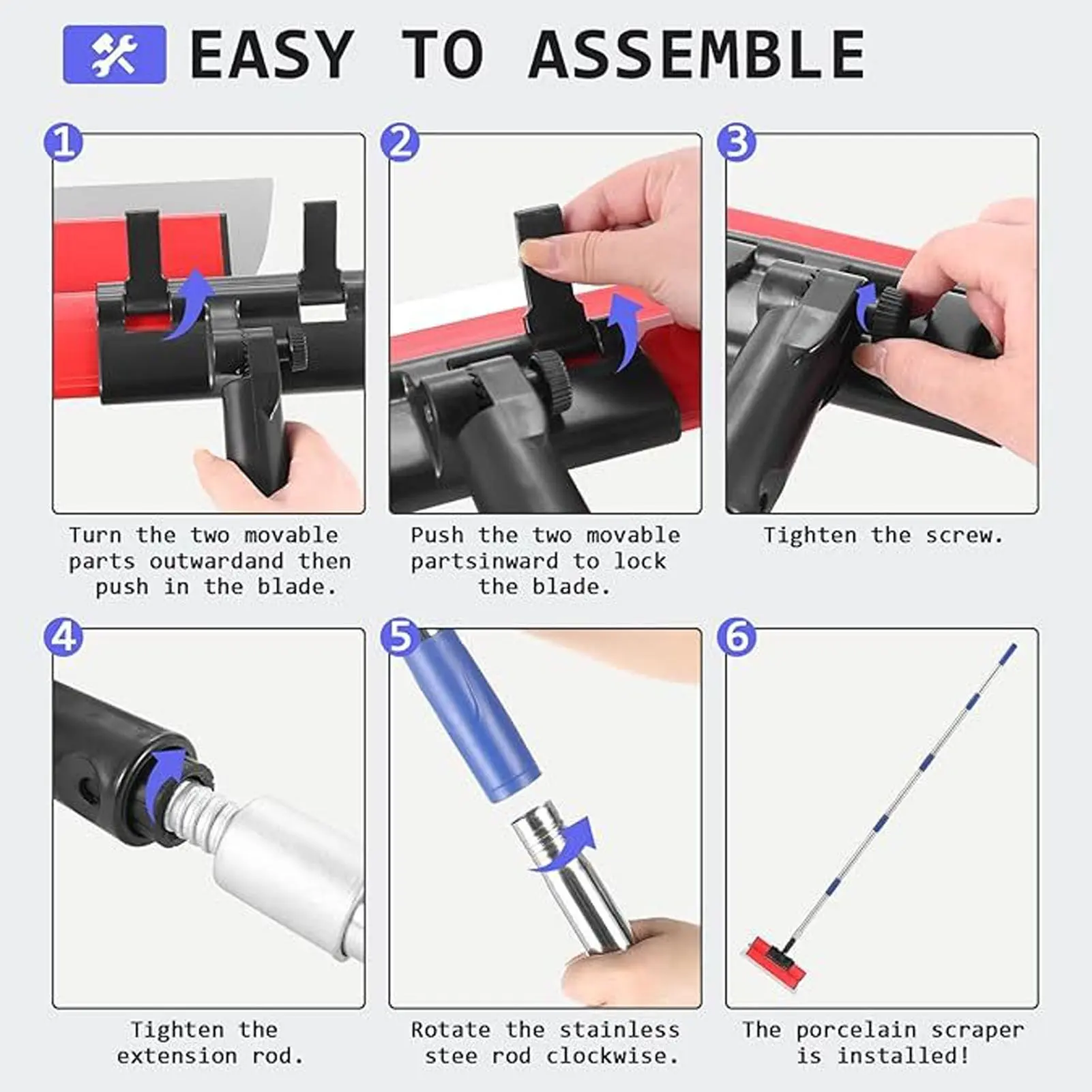 Finishing Tools Set Lightweight Ergonomic  Skimming Blade Set Non Slip Handle User Friendly for Home Renovation