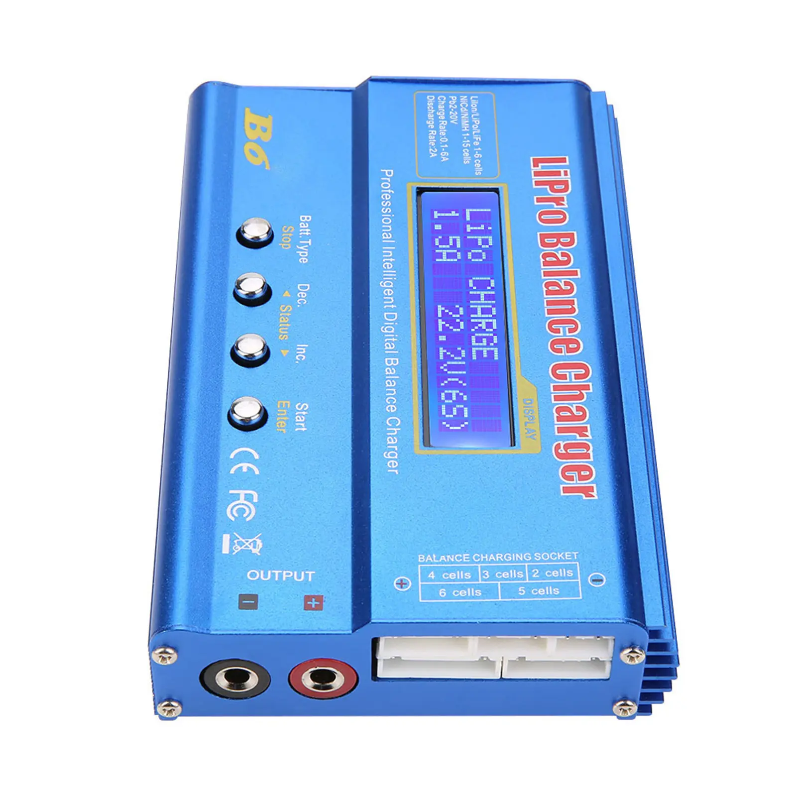 80W 6A Lipo Battery Balance Charger Discharger for LiPo，Li-ion，Li-Fe，LiHV Battery (1-6S), NiMH，NiCd (1-15S), Rc Hobby Battery